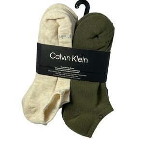 Calvin Klein Mens 6 Pair‎ Cushion No Show Socks Assorted Colors One Size